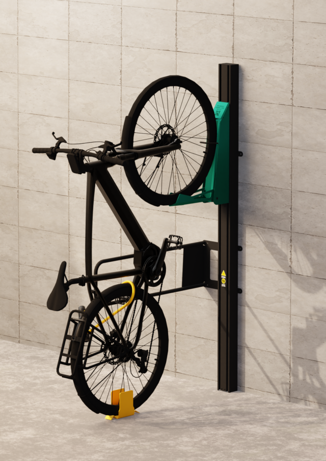 Feexti Vue Face avec Vélo Fond Béton