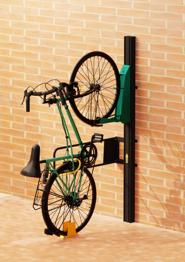 Feexti Vue Face avec Vélo Fond Brique
